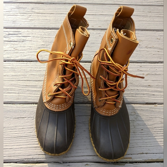 LL Bean Waterproof Leather Bean Boots Size 6M - Picture 1 of 8